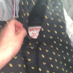 Jordan 11s and True Religion hoodie